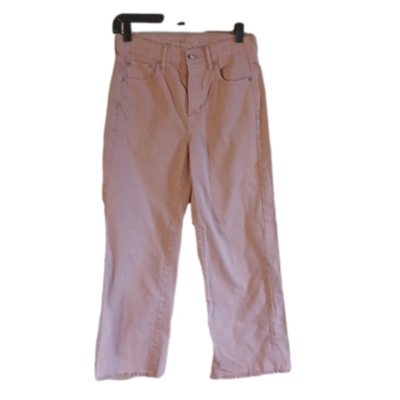 American Eagle Outfitters Denim - American Eagle Size 0 high waisted,  freyed hem jeans. Pinkish/ rose .